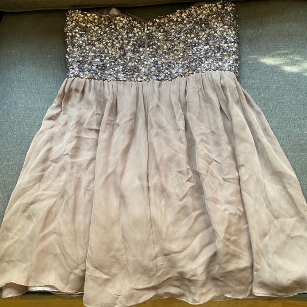 Parker strapless sequence dress